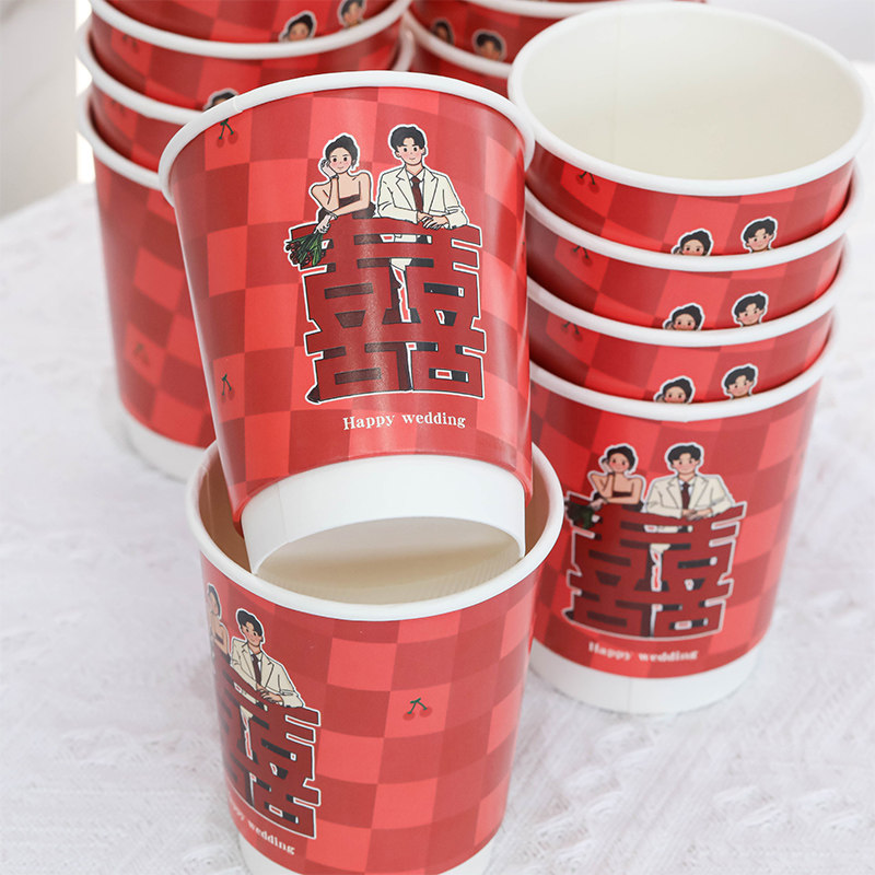 新品婚房布置装饰场景结婚礼庆女男方卧室客厅创意一Y次性纸杯加,淘宝优惠券,粉丝福利购,淘宝优惠卷