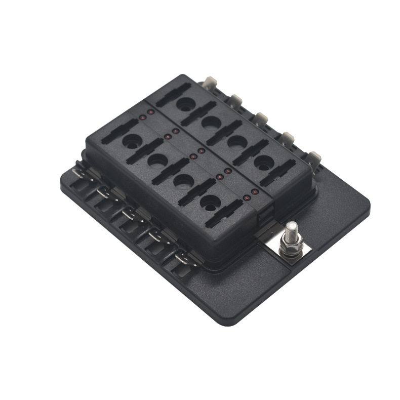 汽车房车改装保险丝盒 带LED灯保险盒 带正极插片式10路保险丝座,淘宝优惠券,粉丝福利购,淘宝优惠卷