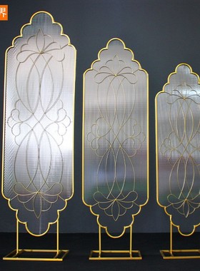 极速百界新款欧式铁艺雕花屏风B婚庆道具舞台布置背景阳光板路