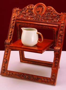 红木雕刻花经书架凳折叠式家居六实木彩绘架藏文读X字架大型加厚