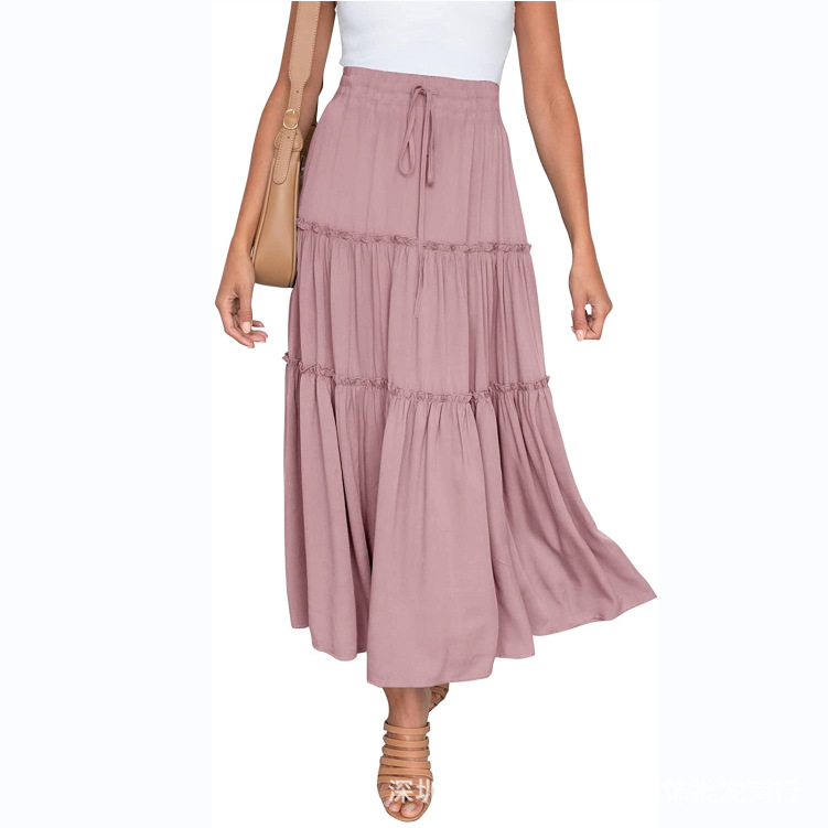 skirts for women long flower skirt summer bohemian beach - 图2