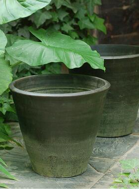 花盆特大号透气陶土花盆红陶泥瓦盆大口径多肉盆栽秋海棠植物花盆