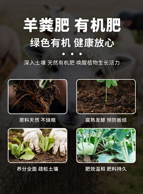 羊粪发酵有机肥料有机肥鸡粪肥纯羊粪蛋颗粒花卉专用通用蔬菜腐熟