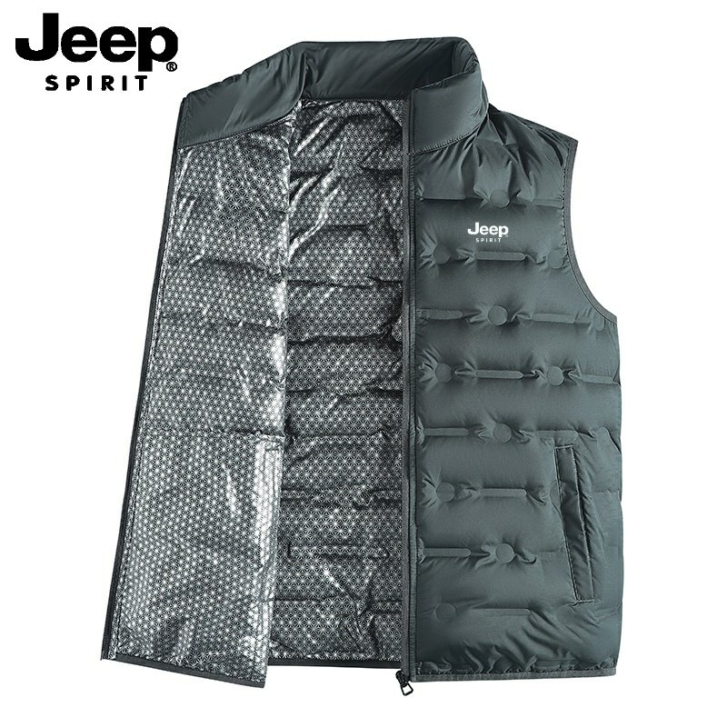 吉普JEEP石墨烯立领羽绒马甲男秋冬新款立领轻薄保暖背心外套轻薄,淘宝优惠券,粉丝福利购,淘宝优惠卷