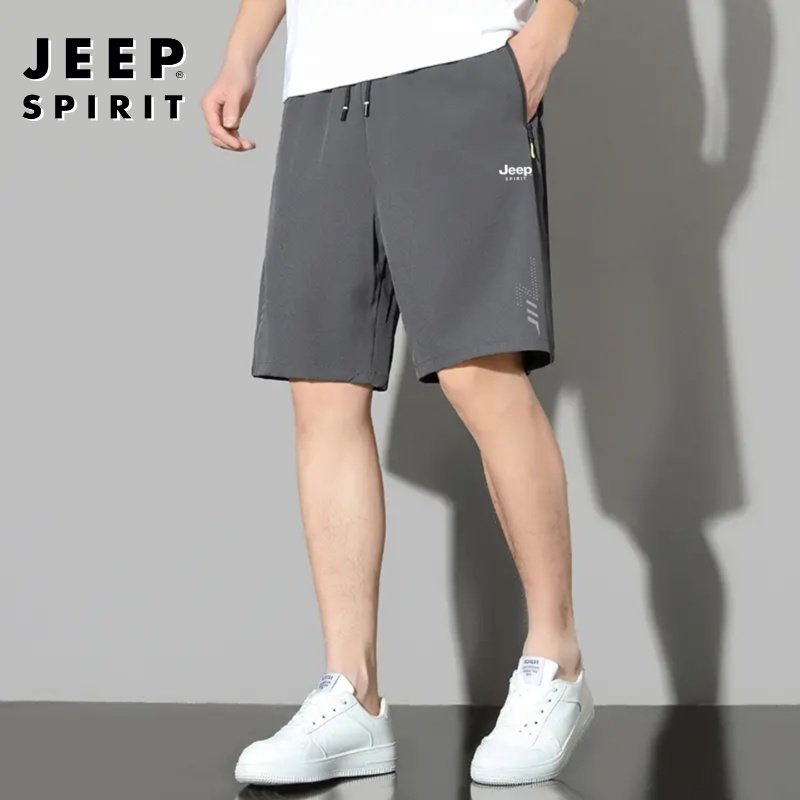 吉普JEEP短裤男夏季新款宽松大码速干五分裤男士休闲运动冰丝短裤,淘宝优惠券,粉丝福利购,淘宝优惠卷