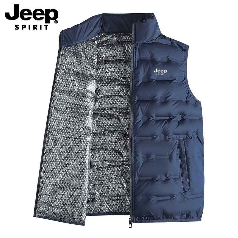 吉普JEEP石墨烯立领羽绒马甲男秋冬新款立领轻薄保暖背心外套轻薄,淘宝优惠券,粉丝福利购,淘宝优惠卷