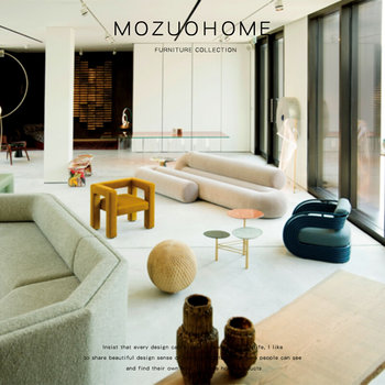 MOZUO Nordic post-modern personality ໂຮງແຮມສະໂມສອນຫ້ອງການການຂາຍຫ້ອງແບບພິເສດການເຈລະຈາ sofa ຫຼາຍຄົນ