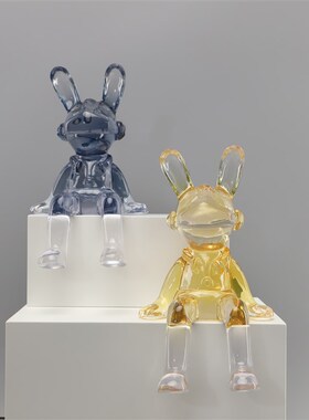 北欧创意树脂恶魔兔n摆放电视柜客厅饭厅样板间玄关家居装饰品摆