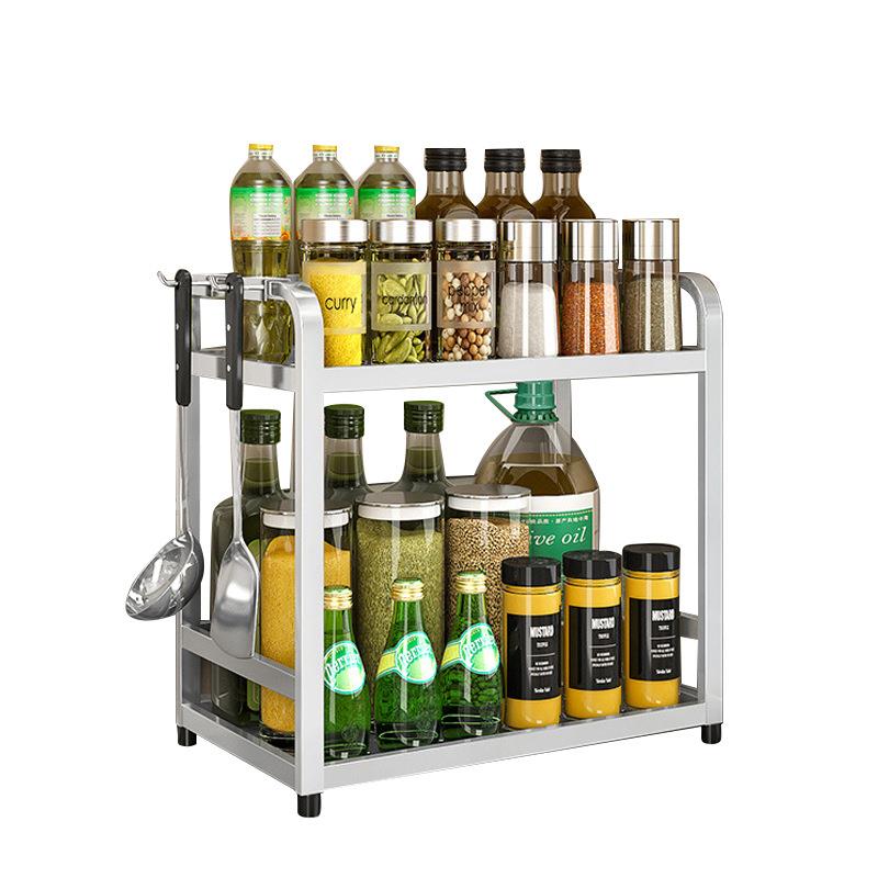 奥的304不锈钢调料架厨房置物架家用台面油盐酱醋橱柜收纳架储物 - 图3