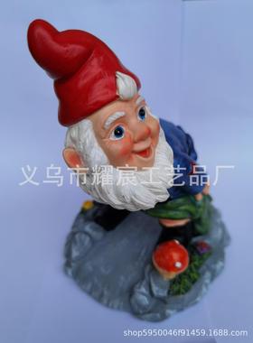 新款月亮侏儒搞笑落水管扩大器盖装饰树脂工艺品户外雕像