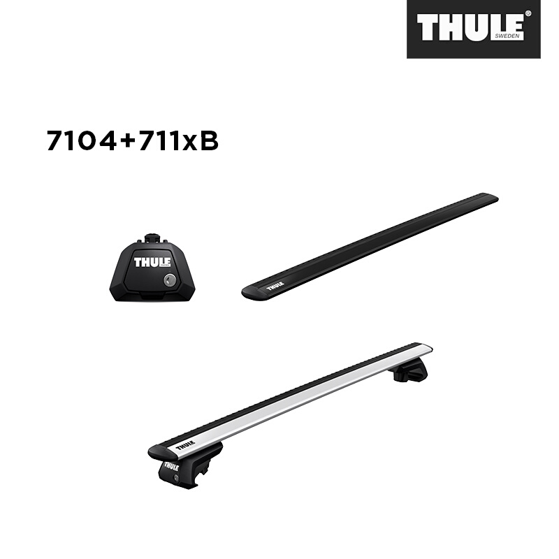 THULE/车顶架横杆721X平杆翼杆汽车通用改装行李架7106/7104 - 图1