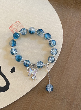 新中式古风串珠弹力绳手串甜美琉璃珠珠手串夜市摆摊手饰品手串链