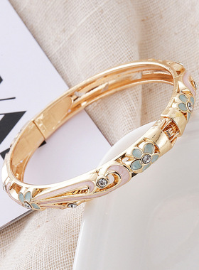 复古宫廷景泰蓝珐琅如意手镯女