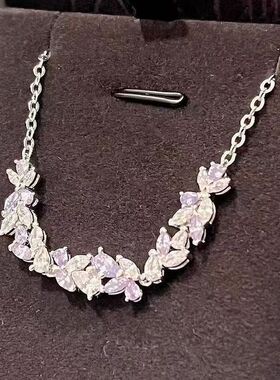 紫藤花微笑水晶手链女轻奢小众