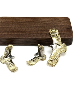 WANGWANG高桥老鹰羽毛金身银头925纯银素银银饰情侣原宿吊坠项链