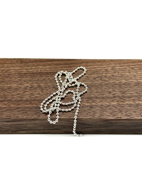 WANGWANG圆环项链2MM百搭吊坠S925纯银细款情侣银饰百搭吊坠项链