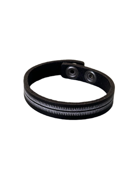 WANGWANGUC高桥黑白锯齿纹路潮流街头樱花GA百搭皮手镯皮手环