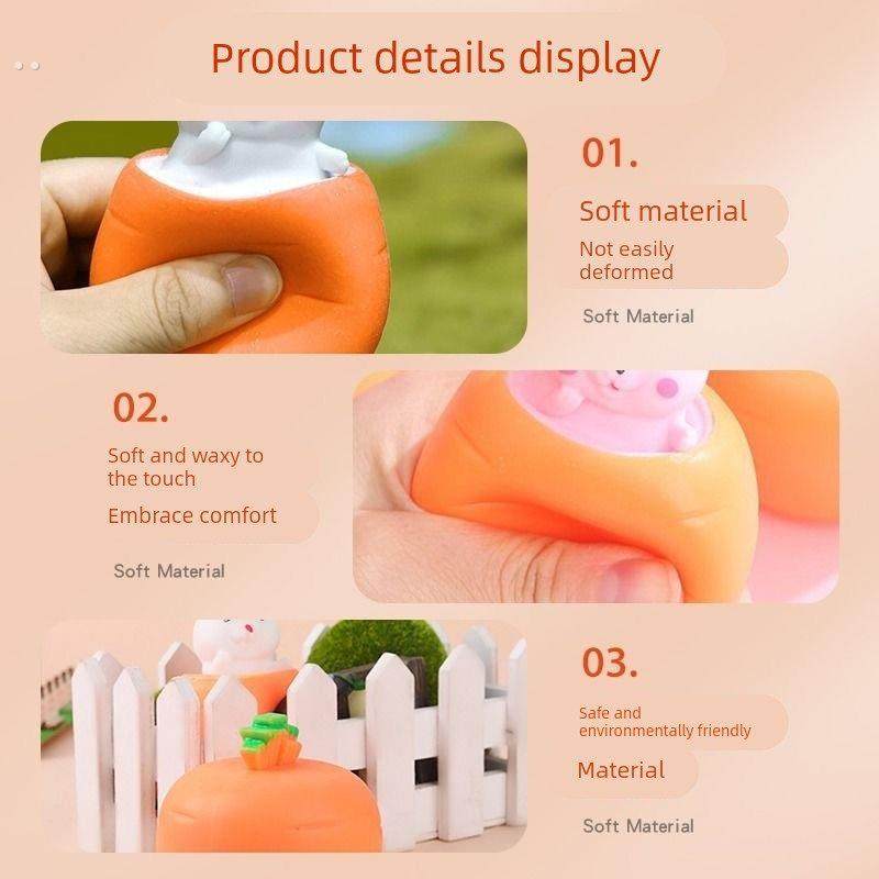 新款胡萝卜小兔子挤压捏捏乐口袋小动物创意发泄神器解压整蛊玩具,淘宝优惠券,粉丝福利购,淘宝优惠卷