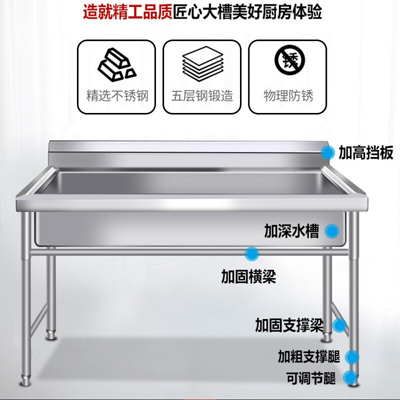 不锈钢幼儿园洗手池水池洗漱池洗菜池洗碗池盥洗池不锈钢水槽定制-图0