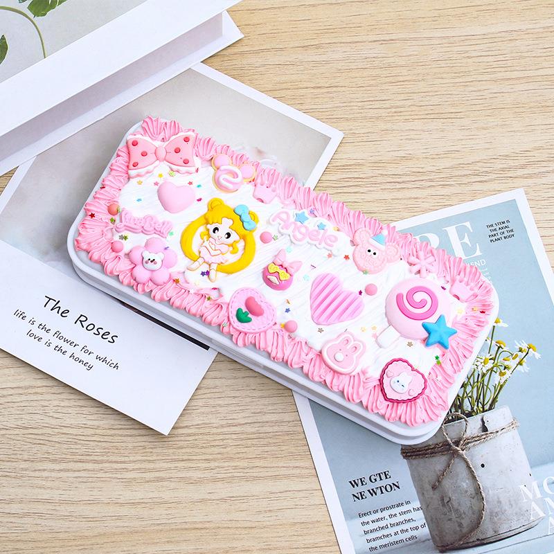 创意diy铅笔盒小学生材料包自制儿童益智手工玩具 奶油胶文具盒 - 图1