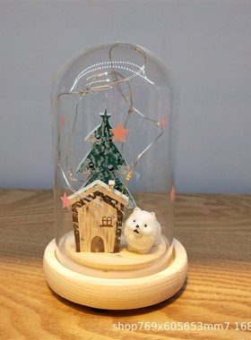 小夜灯圣诞小夜灯玻璃罩小K夜灯玻璃罩许愿瓶