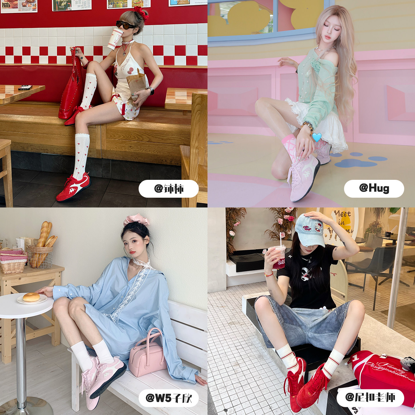 Kappa Wing赛车鞋女鞋2025新款秋季红色德训鞋休闲鞋子女款运动鞋