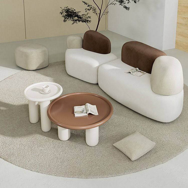 轻奢奶油风单人沙发椅美容院接待会客小户型布艺沙发茶几家用客厅,淘宝优惠券,粉丝福利购,淘宝优惠卷