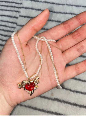 oups赵小棠同款双层珍珠项链