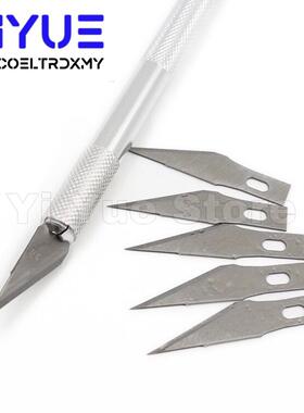 极速6pcs/Set Wood Paper Cutter Pen KnHife Scalpel Steel Blad