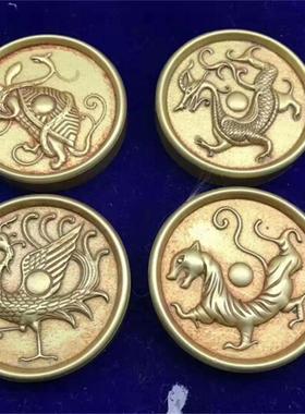摆件镇宅五帝钱十二o生肖大号青龙白虎朱雀玄武四神兽招财门厅玄