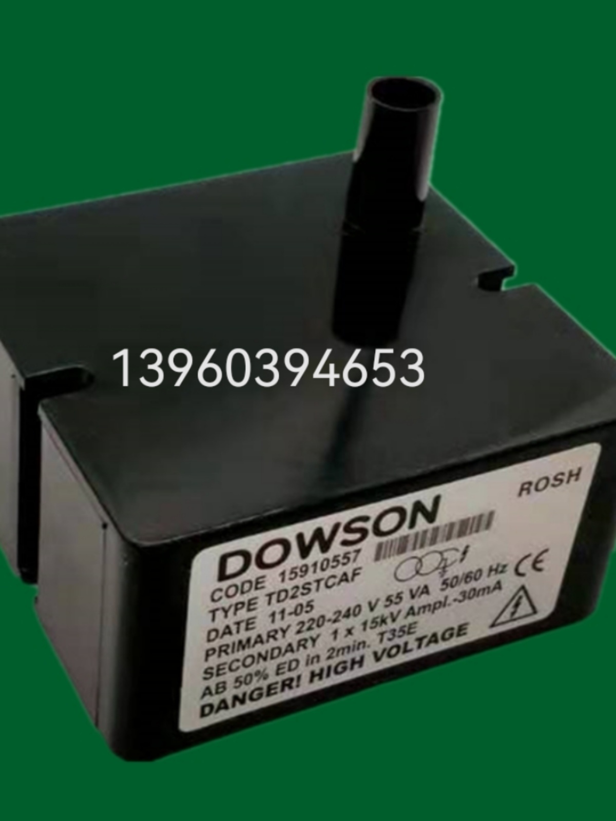 DOWSON燃烧机点火高压包TD2STHAT 1x15KV点火变压器用于RS34 RS44-图1