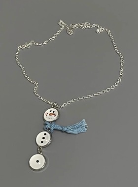 雪人纽扣项链包挂件钥匙扣