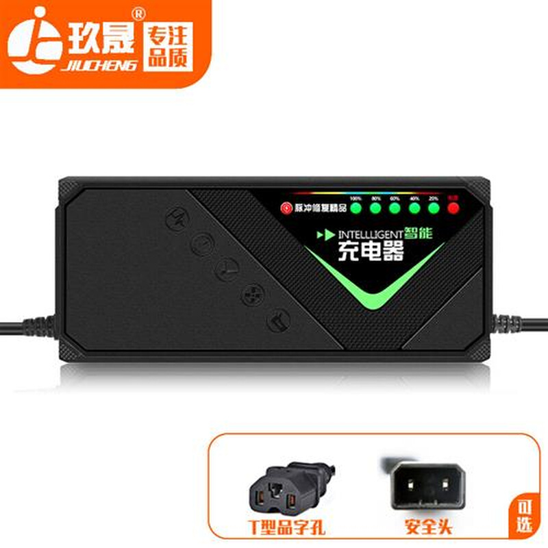 绿源电动电瓶车充电器48V12Ah60V20Ah72V30A新款两针安全头非原装 - 图0