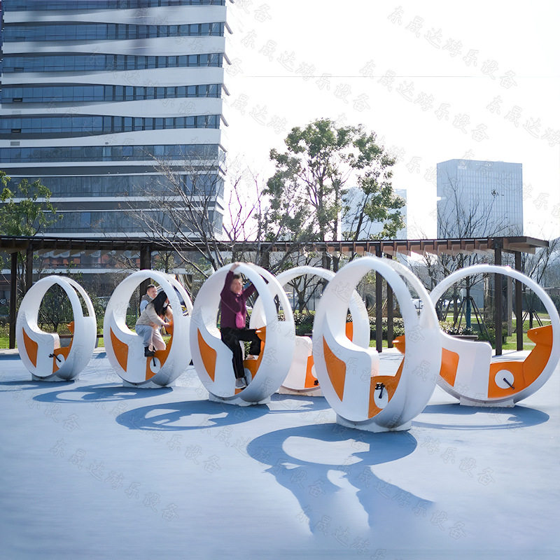 Park Plaza Stainless Steel Luminous Bike Night Tour Cultural Tourism Interactive Water Spray Bike Large Amusement Facility