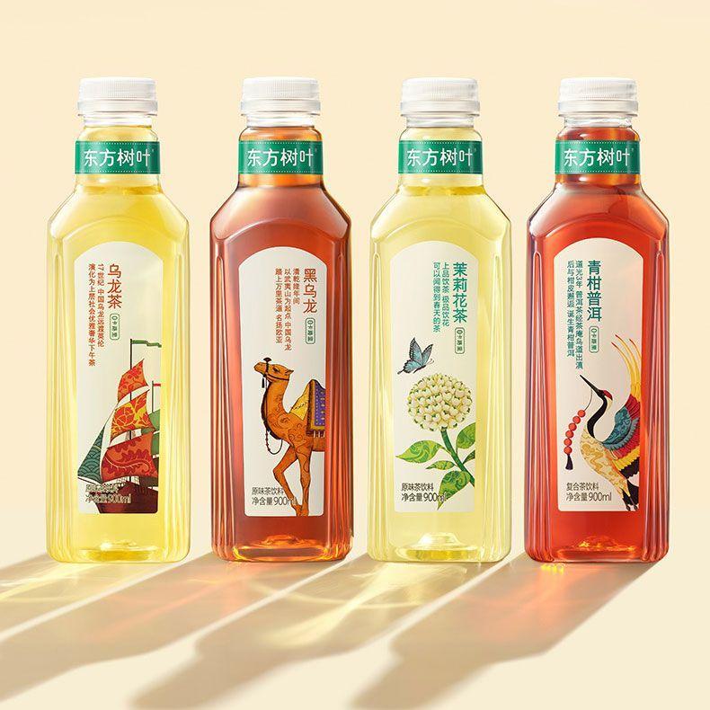 农夫山泉东方树叶茶饮料900ml*12瓶/箱整箱大瓶0糖0卡茶 清仓批发