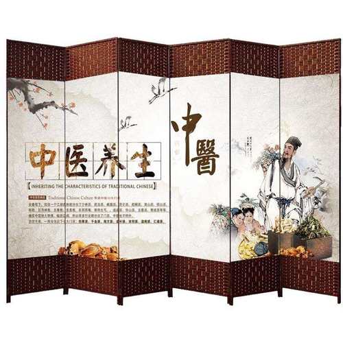 中式屏风隔断客厅2025新款简易卧室遮挡帘挡板折叠移动家用办公室 - 图3
