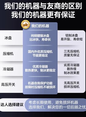 荣事达制冰机商用全自动小型奶茶店冰粒机大型做方块冰制造一体机