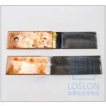 Copper-iron conversion strip bronze iron transition plate copper iron connector 4 * 405 * 50 ground copper bar room connector 4 * 4)