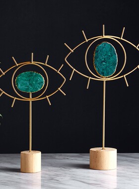 极速欧式轻奢f客厅桌面龟背叶摆件复古酒柜电视柜植物工艺品装饰