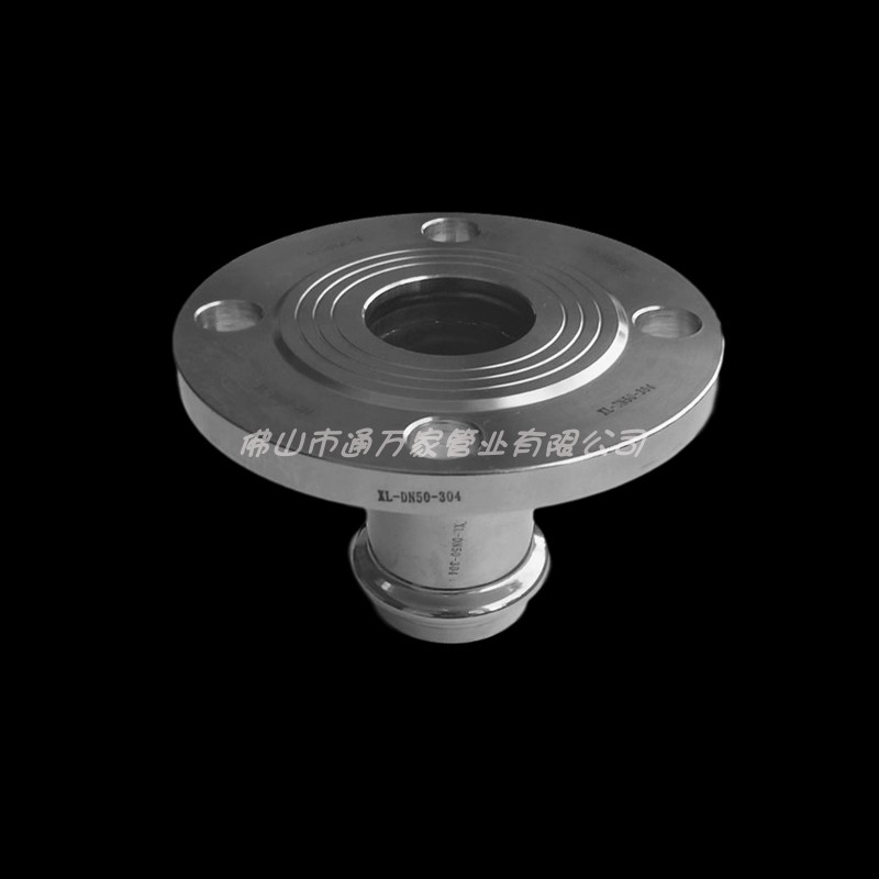 极速304不锈钢j管卡压法兰转换接头水管接头水暖配件盲板转接异径 - 图2