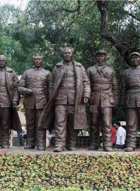 极速铸铜抗战红军人物雕塑户外景观摆放玻璃O钢仿铜党建解放军雕