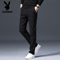 长裤 子 秋冬款 花花公子纯棉休闲裤 直筒修身 弹力加绒裤 男士 高端西裤