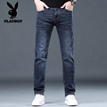 弹力裤 子 春季 花花公子牛仔裤 直筒修身 潮流百搭休闲长裤 男士 子新款