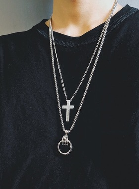 极速2022 Fashion Unisex Multilayer Hip Hop Long ChaiXn Neckl