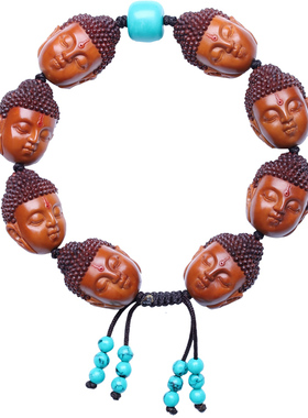 极速橄榄核手串大日如来佛祖核雕宝宝佛头文玩P手工雕刻橄榄胡手