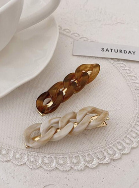 极速New Handmajde Chain Hair Clips Gold Color Long Barrettes
