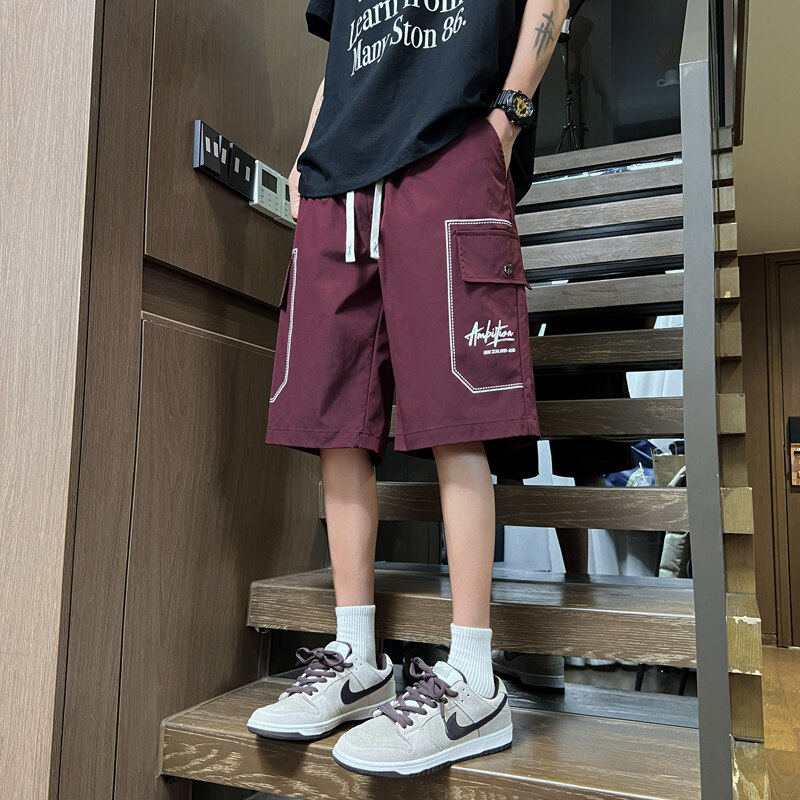 夏季新款青少年2025时尚工装短裤宽松潮流百搭男生五分裤休闲裤,淘宝优惠券,粉丝福利购,淘宝优惠卷