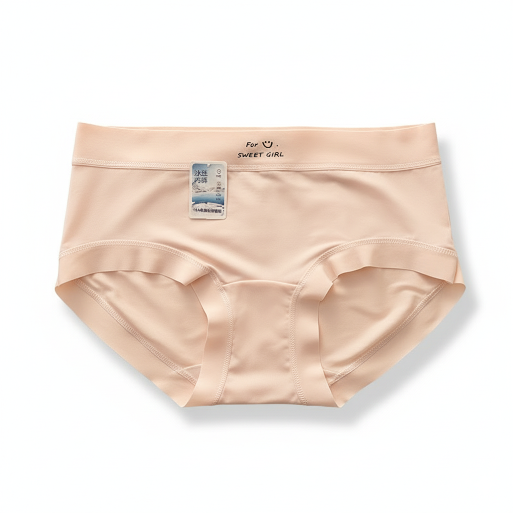 纯色超薄冰丝内裤女士加长裆10A类桑蚕丝中腰透气女生三角裤无痕,淘宝优惠券,粉丝福利购,淘宝优惠卷