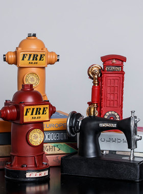 新品复古摆件老物件留声r机放映机模型拍照道具怀旧工业风店铺橱