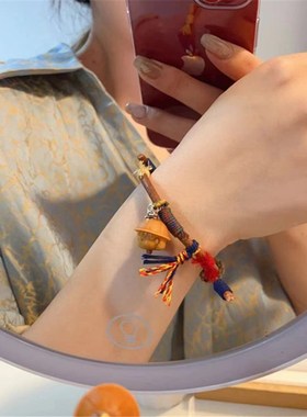 极速老山檀樱桃小丸子牛皮手绳 藏式棉绳  可随意调节大U小 TY119